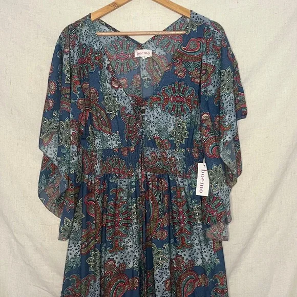 Anthropologie Boemo Paisley
Cottagecore Tiered Maxi Dress Women's Size M - Picture 3 of 8